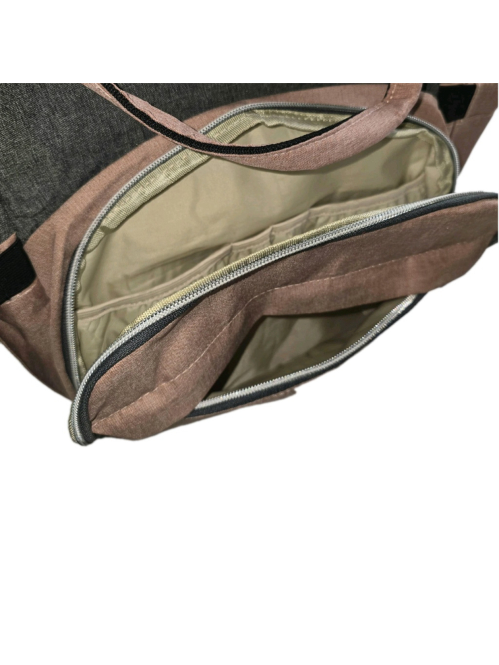 Yoofoss 3 In 1 Diaper Bag Backpack Pink Gray Built In Changing Station Baby Bag - Picture 9 of 9